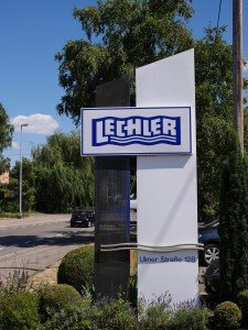 Указатель адреса на завод фирмы Lechler в г. Метцинген