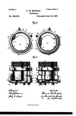 Murphy nozzle patent US366974